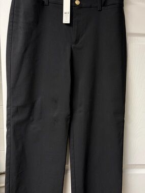 NWT - Chico's Black Straight-Leg Crop Trapunto